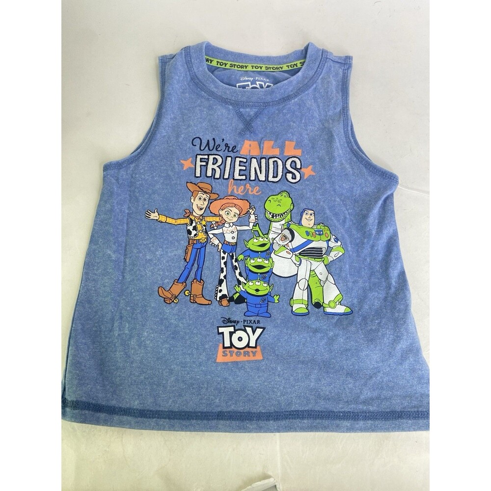 Disney Toy Story Double Sided Sleeveless Tank Shirt Toddler Boys Size 3T